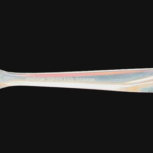 Oneida Canada Roseanne Stainless Steel Salad Forks Set of 6 – 6 3/8" Vintage - Picture 4 of 4